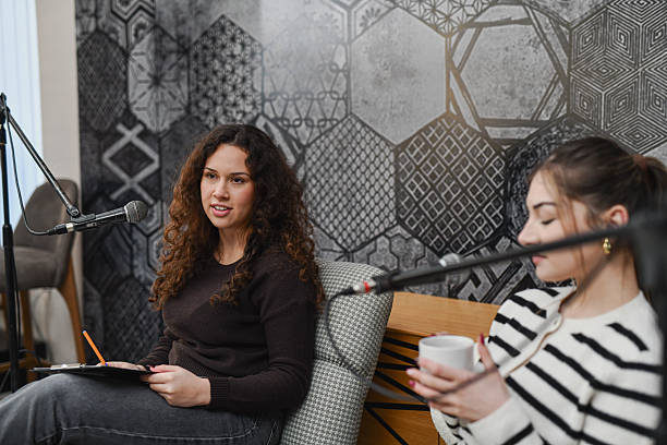 istock Friendly Podcast Scene Featuring Host and Guest Talking and Sharing Tea 2252721615