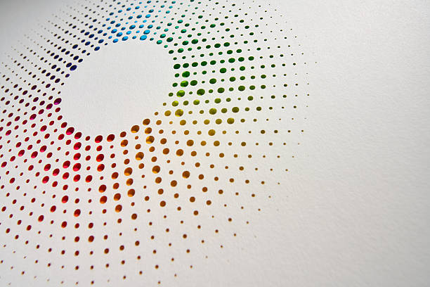 istock Abstract Multicolor Circular Gradient Cut Paper Artwork in Contemporary Still Life Photography 2252728453
