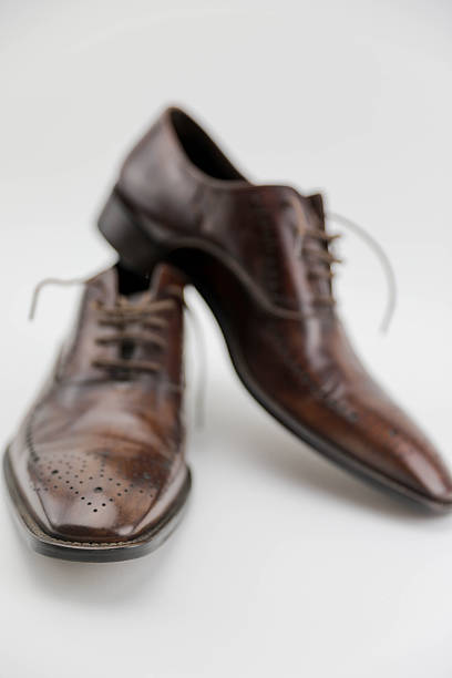 istock Handmade Brown Leather Shoes Close View 2252728518