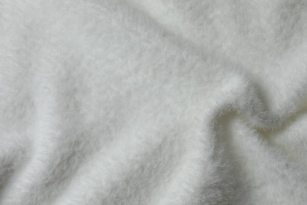 istock Top view of white fabric background, cashmere texture 2252739220