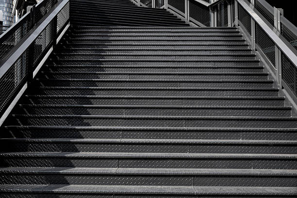 istock Urban Staircase with Metal Railings 2252741232