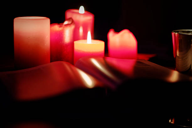 istock Red Candles Illuminating the Darkness 2252744975