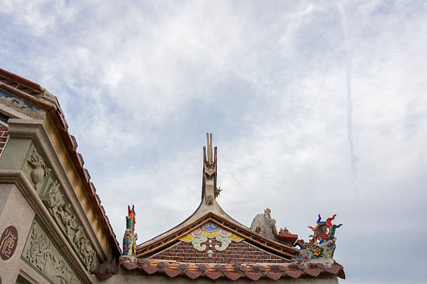 istock Brick Temple Roof with Ornate Tile Work 2252748023