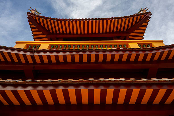 istock Yellow Temple Roof with Dragon Statues 2252751673