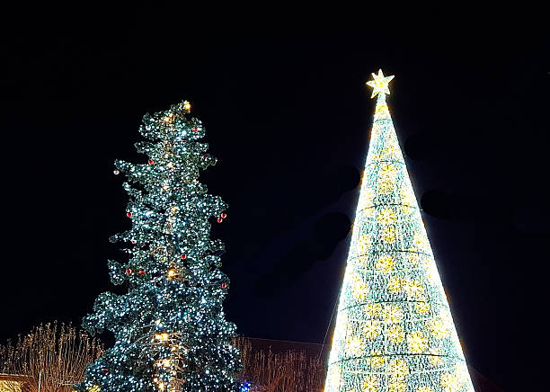 istock Christmas tree in Baia Mare city, Romania 2252754324