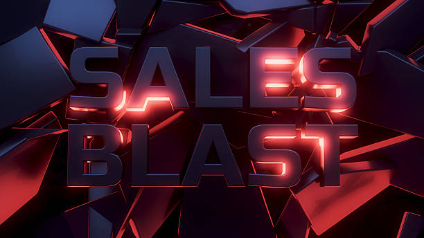 istock Sales blast 3d text footage background, explosion power design 2252757899