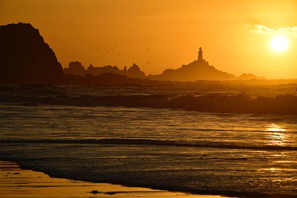 Coastal lighthouse in the Summer.