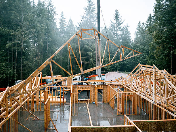 Wooden framing construction for new houses