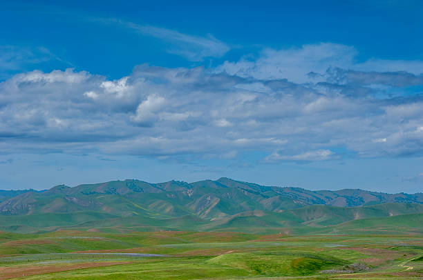 Springtime view of California coast range.Taken in Central Coast of California.
