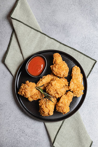 istock Crispy Chicken Tenders on Plate with Sauce 2252776166