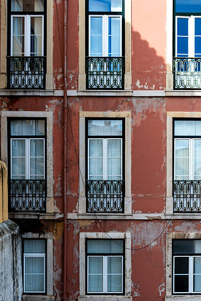 istock Old vintage red building in Lisbon. 2252781036