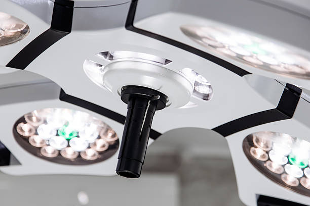 istock Surgical light fixture with multiple LED lights, designed for medical environments, showcasing advanced technology and illumination for precision in surgical procedures 2252786806