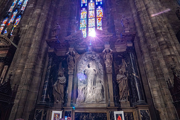 Inside of Milan Cathedral, Italy.