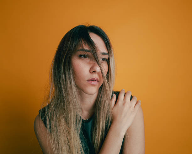 Middle Eastern Woman - Yellow Studio Portrait