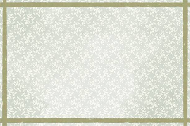 Elegant vintage floral pattern background featuring a soft ornamental damask texture with a subtle rectangular frame. Ideal for invitations, stationery, posters, and classic design projects.
