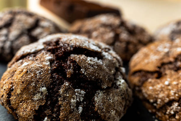 istock Close-up of chocolate crinkle cookies 2252808514