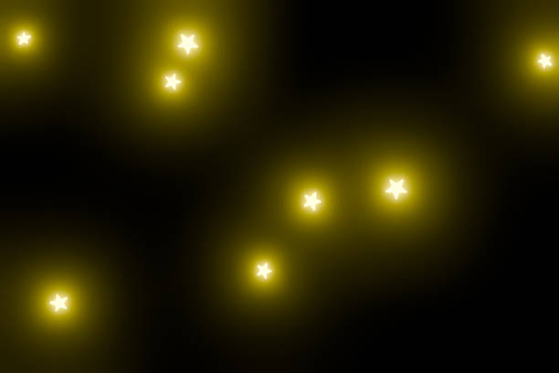 Sparkling stars on a black background