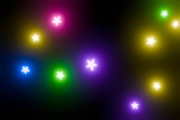Gold star reflecting other small stars surrounding it