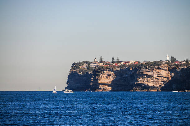 Sydney, Australia - July 25, 2009. Outdoor scene showing a lighthouse along the Sydney harhour coastline.