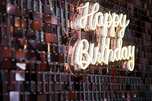 istock A birthday sign with LED lights 2252819648