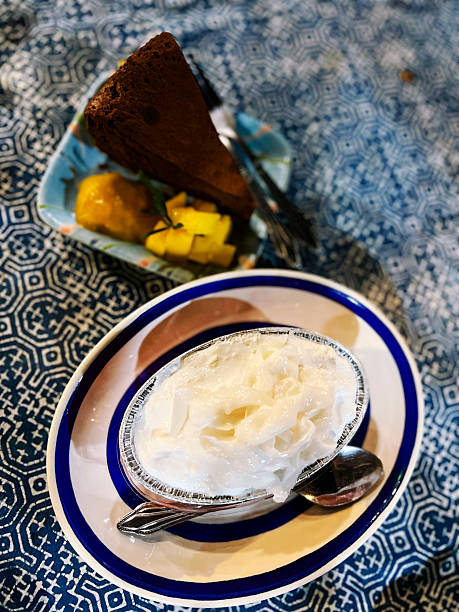 Thai chocolate cake with cream
