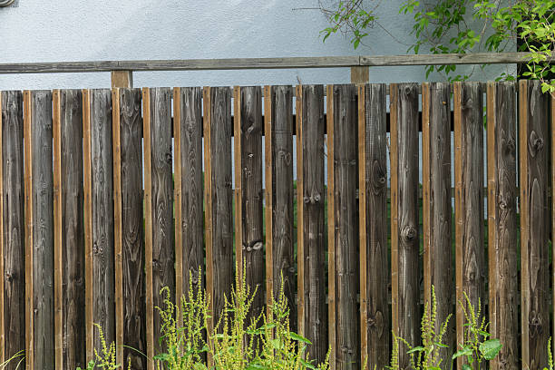 istock wooden designed fence 2252825087