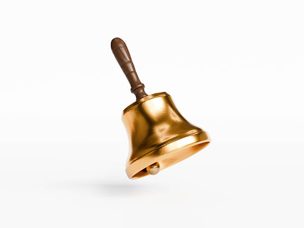 istock Golden Hand Bell Isolated on White Background 2252829324