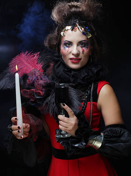 istock Young woman with creative make up. Halloween theme. 2252829919