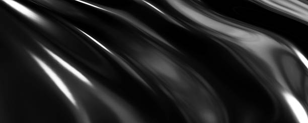 istock Abstract black fabric satin background, elegant shiny banner. 2252837313