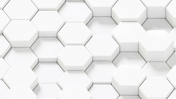 istock White hexagons geometric background, minimal honeycomb pattern wallpaper. 2252837318