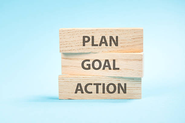 istock Plan, goal and action business concept, next step in progress, new strategy, vision a target, resolution for new year 2252838852