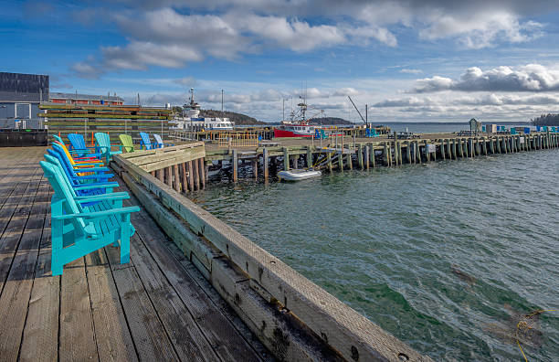 istock Chairs on the Harbour at Lunenburg, Nova Scotia 2252839309