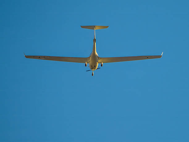 istock Glider-like plane flying in the clear blue sky 2252842871