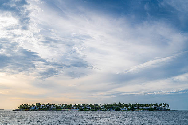 Sunset Key under a cloudy sky, late afternoon light, Key West, Florida