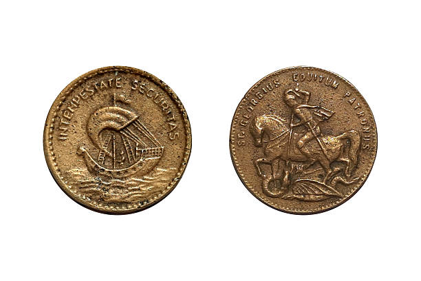 istock Saint George Medal with Latin Inscription 2252848299