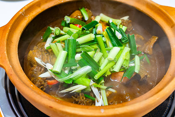 Isolated Rustic Terracotta Bowl of Hearty Beef Stew