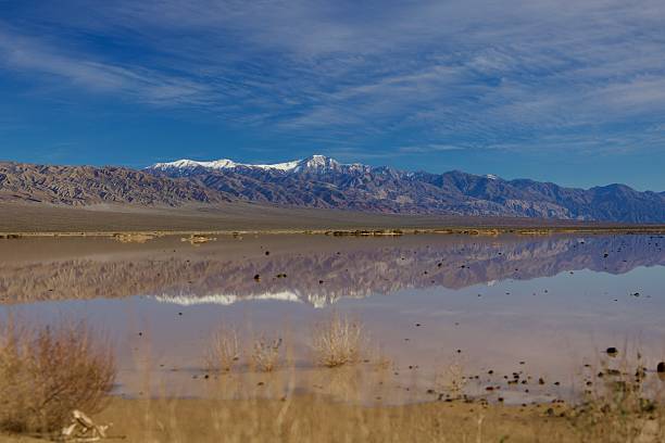 istock Snow capped mountains reflected in the lake 2252860752