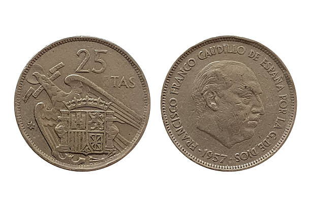 istock 1957 25 Ptas Coin Obverse and Reverse Isolated on White 2252862239