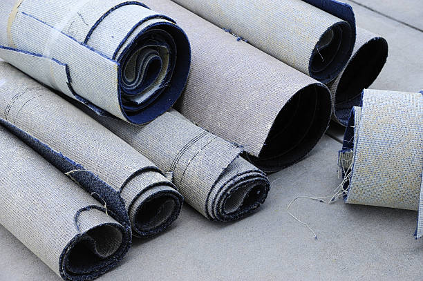 istock close up on old carpet roll during office renovation 2252863248