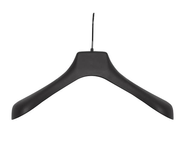 istock Black Matte Plastic Clothes Hanger Close-Up 2252864189