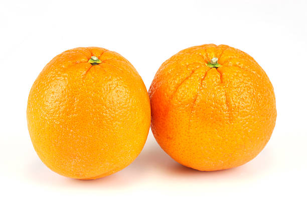 fresh orange isolated on white background