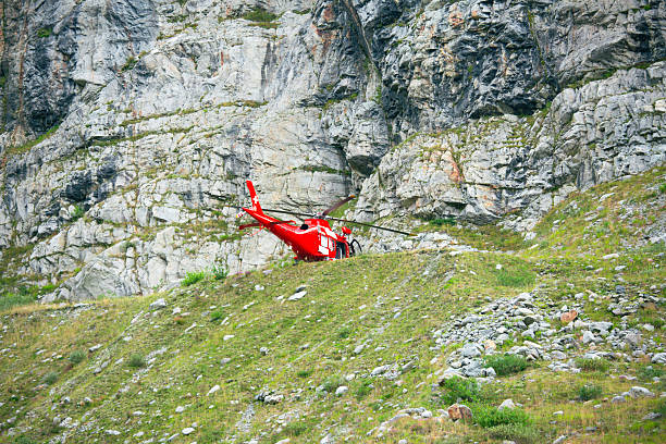 Flying over the Swiss Alps, in early spring