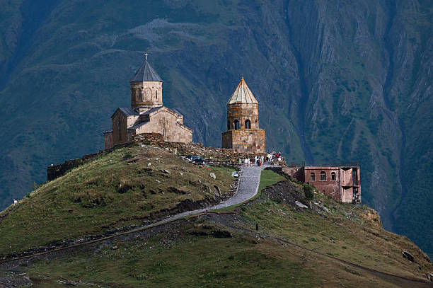 istock Tsminda Sameba church in the Caucasus mountains, Georgia 2252867038