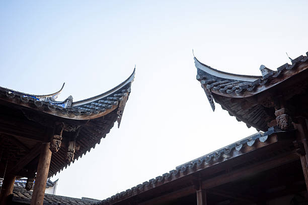 istock Traditional Chinese Roof Eaves against Sky 2252867189