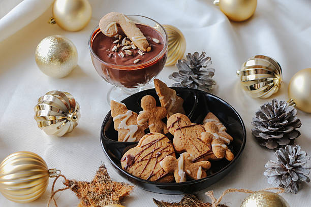 istock Christmas Sweets with Gingerbread Cookies and Chocolate Dessert 2252877136