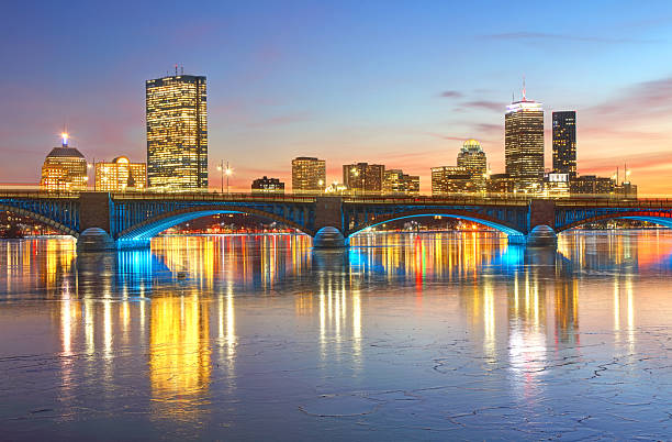 istock Boston's Back Bay skyline reflected on the ice-covered Charles River 2252879468