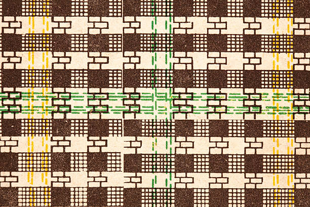 Detail of the pattern on the fabric.
