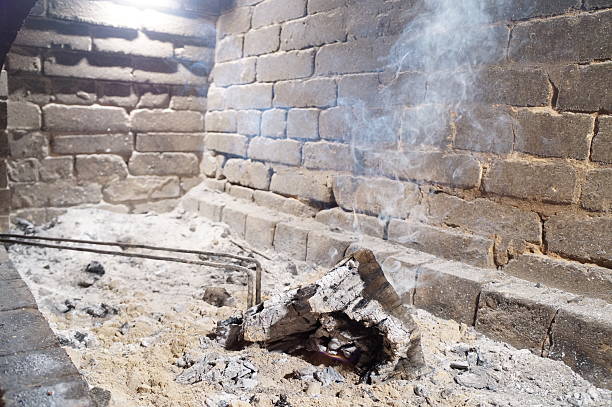 barbecue, brick barbecue, ash, shashlik grill, smoldering