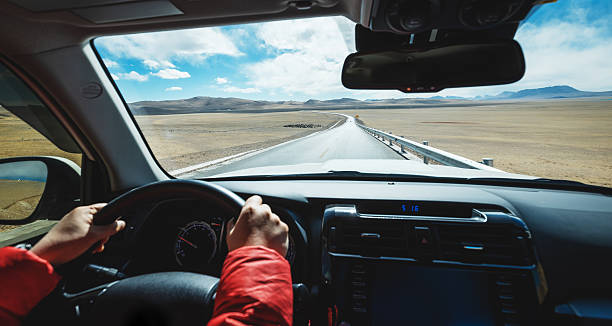 istock Car road trip in tibet, China 2252915346
