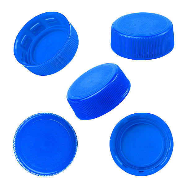 istock Collection of bright blue plastic bottle caps for recycling concept 2252926769
